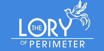 The logo for "The Lory of Perimeter" features a white bird against a blue background.